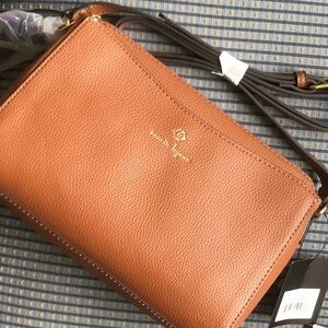 Beautiful Nanette Lepore Lidia triple section crossbody with bonus scarf